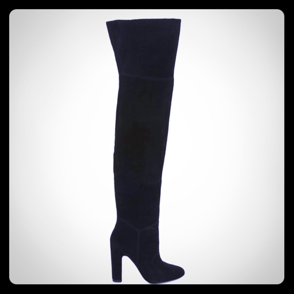 Aldo Thigh high boots w/gold detail on heel